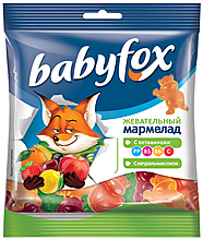 Мармелад жевательный с соком ягод и фруктов «BabyFox», 70 г