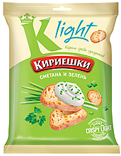 Сухарики со вкусом сметаны и зелени «Кириешки Light», 33 г