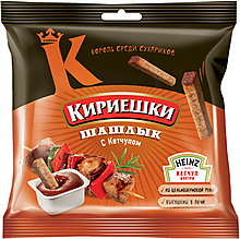 Сухарики со вкусом шашлыка и кетчупом  «Heinz» «Кириешки», 85 г