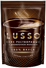Кофе растворимый с добавлением молотого «LUSSO», 75 г