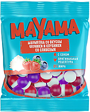 Мармелад жевательный со вкусами клубники и черники со сливками «Маяма», 70 г