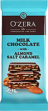 Шоколад Milk chocolate with Almonds salt caramel «OZera», 90 г
