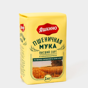 Мука пшеничная высшего сорта «Яшкино», 1 кг