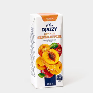 Сок «Яблоко – персик», 0.2л «Djazzy», 209 г