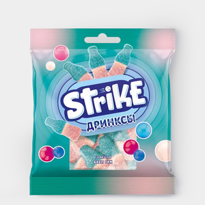Мармелад жевательный «Дринксы» со вкусом бабл-гам «Strike», 70 г Мармелад жевательный «Дринксы» со вкусом бабл-гам «Strike», 70 г