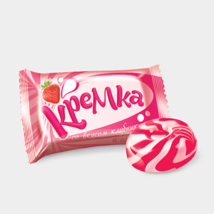 Карамель «Кремка» со вкусом клубники и сливок (упаковка 1 кг) Карамель «Кремка» со вкусом клубники и сливок (упаковка 1 кг)