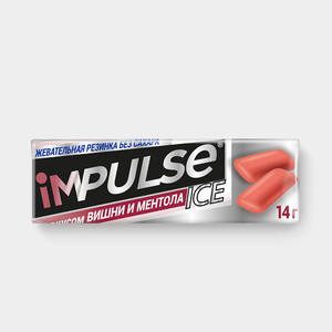 Жевательная резинка со вкусом вишни и ментола «Impulse ICE», 14 г Жевательная резинка со вкусом вишни и ментола «Impulse ICE», 14 г