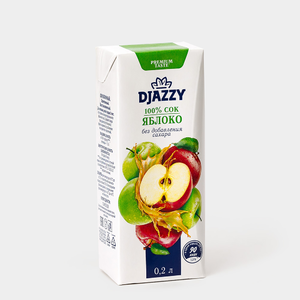 Сок «Яблоко», 0.2л «Djazzy», 210 г