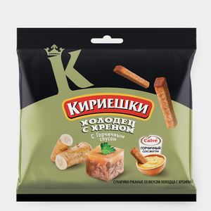 Сухарики со вкусом холодца с хреном и горчичным соусом «Calve» «Кириешки», 85 г Сухарики со вкусом холодца с хреном и горчичным соусом «Calve» «Кириешки», 85 г