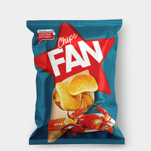 Чипсы со вкусом краба «Fan», 120 г Чипсы со вкусом краба «Fan», 120 г