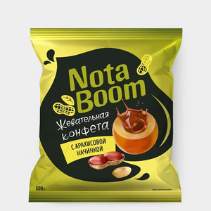 Жевательные конфеты NotaBoom с арахисовой начинкой (упаковка 0,5 кг) Жевательные конфеты NotaBoom с арахисовой начинкой (упаковка 0,5 кг)