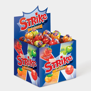 Карамель на палочке ассорти «Strike», 11,3 г