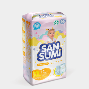 Трусики-подгузники, размер XL (13-17 kg) «Sansumi», 513 г Трусики-подгузники, размер XL (13-17 kg) «Sansumi», 513 г