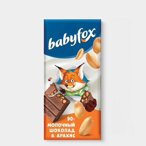 Молочный шоколад с арахисом «BabyFox», 90 г Молочный шоколад с арахисом «BabyFox», 90 г