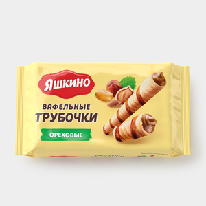 Трубочки вафельные «Ореховые» «Яшкино», 190 г