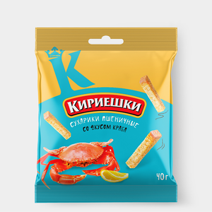 Сухарики со вкусом краба «Кириешки», 40 г Сухарики со вкусом краба «Кириешки», 40 г