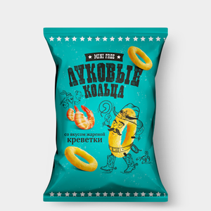 Луковые кольца со вкусом жареной креветки «Mini Free», 45 г