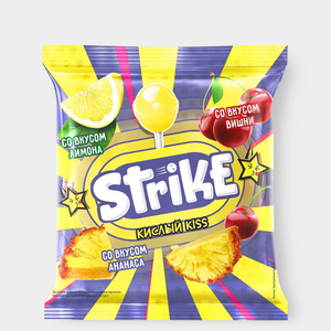 Карамель на палочке «Кислый kiss» «Strike», 113 г