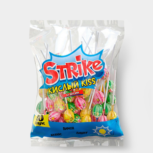 Карамель на палочке «Кислый kiss» «Strike», 565 г