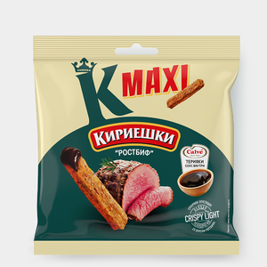 Сухарики со вкусом «Ростбиф» и с соусом терияки «Calve» «Кириешки Maxi», 75 г Сухарики со вкусом «Ростбиф» и с соусом терияки «Calve» «Кириешки Maxi», 75 г
