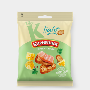 Сухарики со вкусом «Сёмга с сыром» «Кириешки Light», 33 г