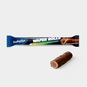 Конфеты Wafer Rolls с ореховой начинкой и какао «BabyFox» (коробка 1,5 кг)