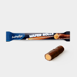 Конфеты Wafer Rolls с начинкой с солёной карамелью «BabyFox» (коробка 1,5 кг)