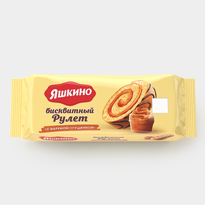 Рулет бисквитный «C варёной сгущёнкой» «Яшкино», 200 г