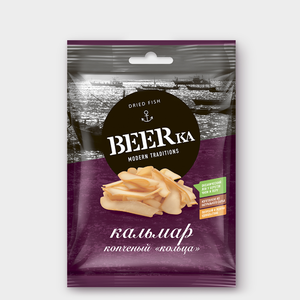 Кольца кальмара копчёные «Beerka», 18 г Кольца кальмара копчёные «Beerka», 18 г