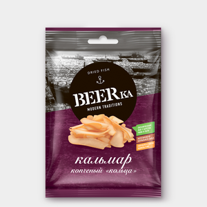 Кольца кальмара копчёные «Beerka», 38 г Кольца кальмара копчёные «Beerka», 38 г