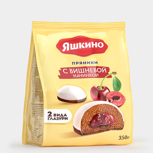 Пряники с вишнёвой начинкой «Яшкино», 350 г