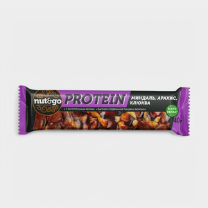 Батончик Protein миндаль, арахис, клюква «Nut&Go», 36 г