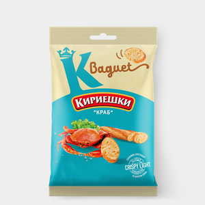 Сухарики со вкусом краба «Кириешки Baguet», 50 г Сухарики со вкусом краба «Кириешки Baguet», 50 г