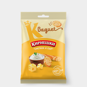 Сухарики со вкусом сметаны и сыра «Кириешки Baguet», 50 г Сухарики со вкусом сметаны и сыра «Кириешки Baguet», 50 г