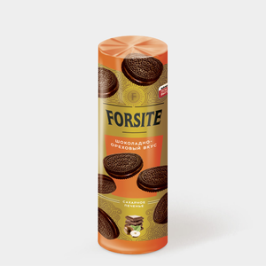 Печенье–сэндвич с шоколадно-ореховым вкусом «Forsite», 220 г Печенье–сэндвич с шоколадно-ореховым вкусом «Forsite», 220 г