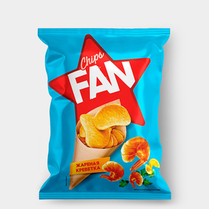 Чипсы со вкусом жареной креветки «Fan», 250 г