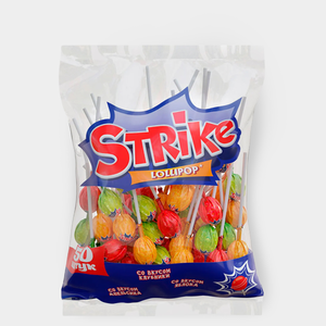 Карамель на палочке ассорти «Strike», 565 г