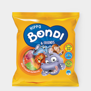 Мармелад жевательный с соком ягод и фруктов «HIPPO BONDI & FRIENDS», 70 г Мармелад жевательный с соком ягод и фруктов «HIPPO BONDI & FRIENDS», 70 г