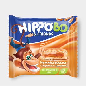 Пирожное бисквитное с начинкой «варёная сгущёнка» «HIPPO BONDI & FRIENDS», 32 г