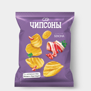 Чипсы со вкусом бекона «Чипсоны», 40 г
