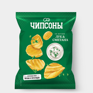 Чипсы со вкусом сметаны и лука «Чипсоны», 40 г