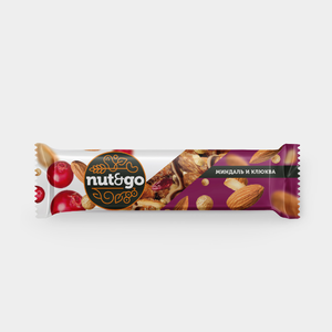 Батончик «Миндаль и клюква» «Nut&Go», 36 г