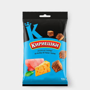 Сухарики со вкусом ветчины и сыра «Кириешки», 100 г