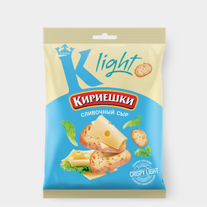 Сухарики со вкусом сливочного сыра «Кириешки Light», 33 г Сухарики со вкусом сливочного сыра «Кириешки Light», 33 г