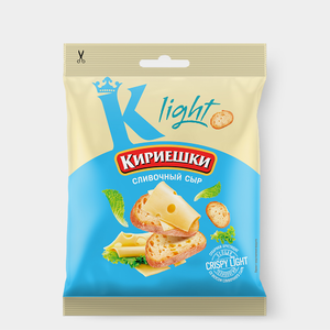 Сухарики со вкусом сливочного сыра «Кириешки Light», 80 г Сухарики со вкусом сливочного сыра «Кириешки Light», 80 г