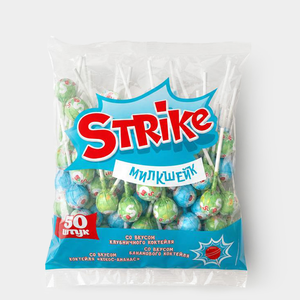Карамель на палочке «Милкшейк» «Strike», 565 г