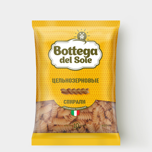 Макаронные изделия «Спирали», цельнозерновые «Bottega del Sole», 400 г