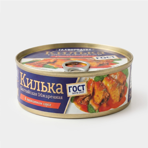 Килька балтийская обжаренная, в томатном соусе «Главпродукт», 230 г