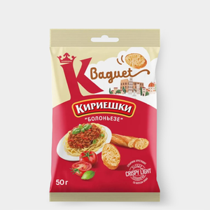 Cухарики со вкусом болоньезе «Кириешки Baguet», 50 г Cухарики со вкусом болоньезе «Кириешки Baguet», 50 г