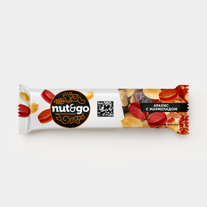 Батончик с арахисом и мармеладом «Nut&Go», 42 г
